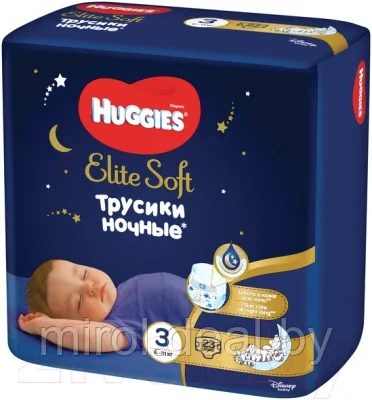 Подгузники-трусики детские Huggies Elite Soft Overnites 3 - фото 2 - id-p208882808