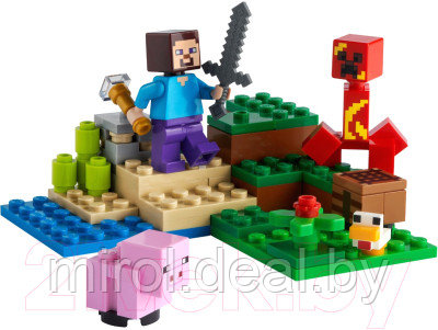 Конструктор Lego Minecraft Засада Крипера 21177 - фото 2 - id-p208886180