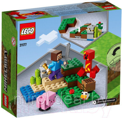Конструктор Lego Minecraft Засада Крипера 21177 - фото 7 - id-p208886180