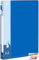 Папка на 2 D-кольца Бюрократ, 40 мм., пластик, 0.8 мм., синяя, арт.0840/2DBLU