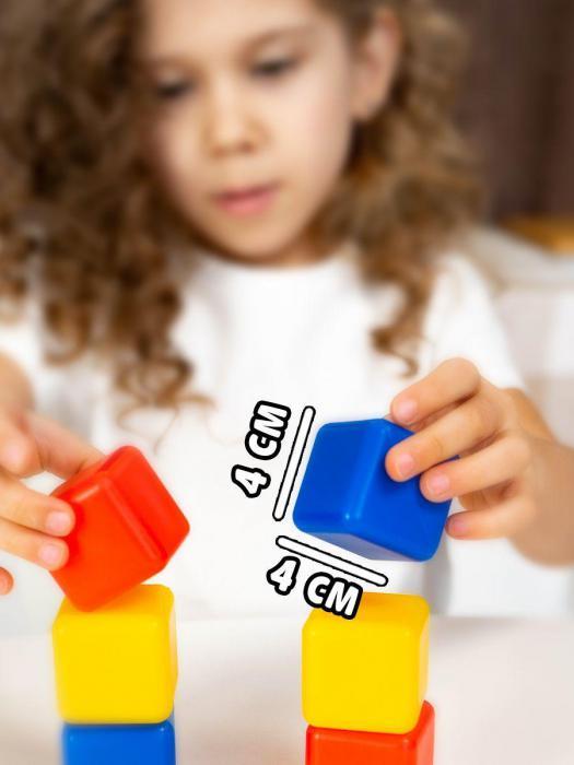Кубики детские пластмассовые большие развивающие набор конструктор для малышей детей - фото 3 - id-p208895668