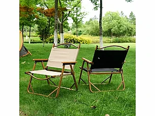 Кресло складное (садовое), бежевый/дерево, ARIZONE (Размер: 54х54х61 см), фото 2