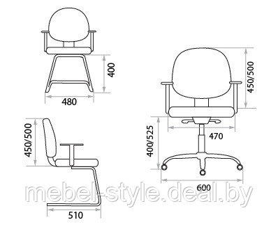Стул МЕТРО CF для офиса и дома, кресло METRO CFS в искусственная кожа V - фото 8 - id-p2595569