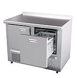 Стол холодильный низкотемпературный Abat СХН-70Н-01 (дверь, ящик 1) с бортом, фото 2