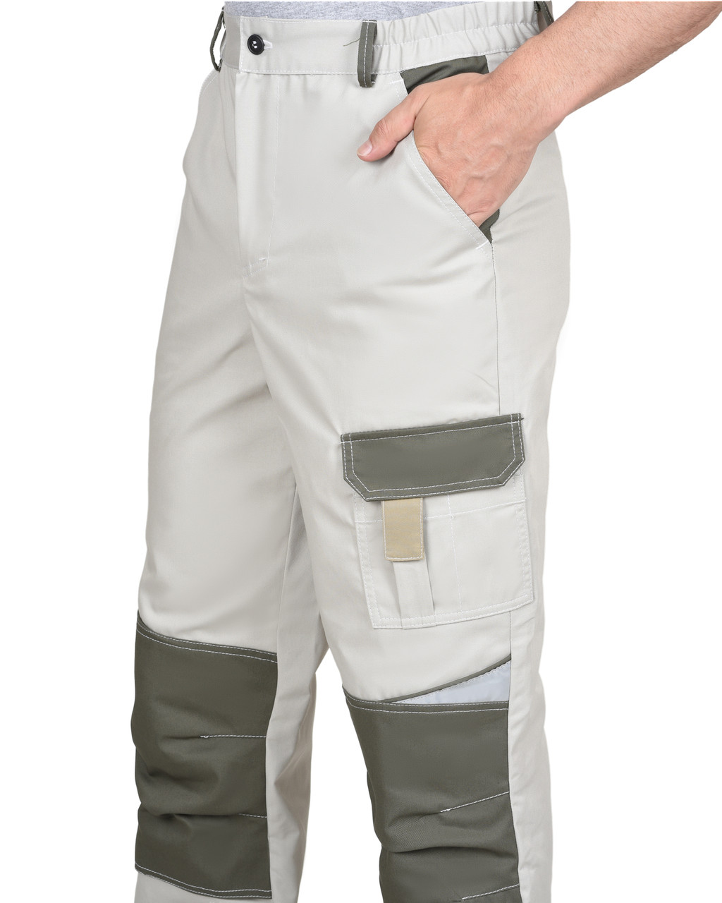 Костюм СИРИУС-КАСПИЙ куртка, брюки, молочный с оливой, песочным и СОП - фото 3 - id-p154235051