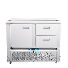 Стол холодильный низкотемпературный Abat СХН-70Н-01 (дверь, ящик 1/2) с бортом