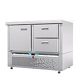Стол холодильный низкотемпературный Abat СХН-70Н-01 (дверь, ящик 1/2) с бортом, фото 3