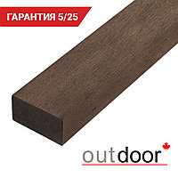 Профиль для скамеек ДПК Outdoor 57*32*4000 мм. полнотелый шлифованный коричневый микс