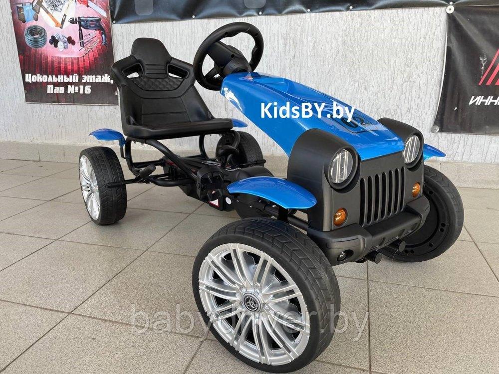 Детская педальная машина RiverToys C222CC (синий) веломобиль, карт - фото 1 - id-p176687410