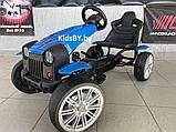 Детская педальная машина RiverToys C222CC (синий) веломобиль, карт, фото 6