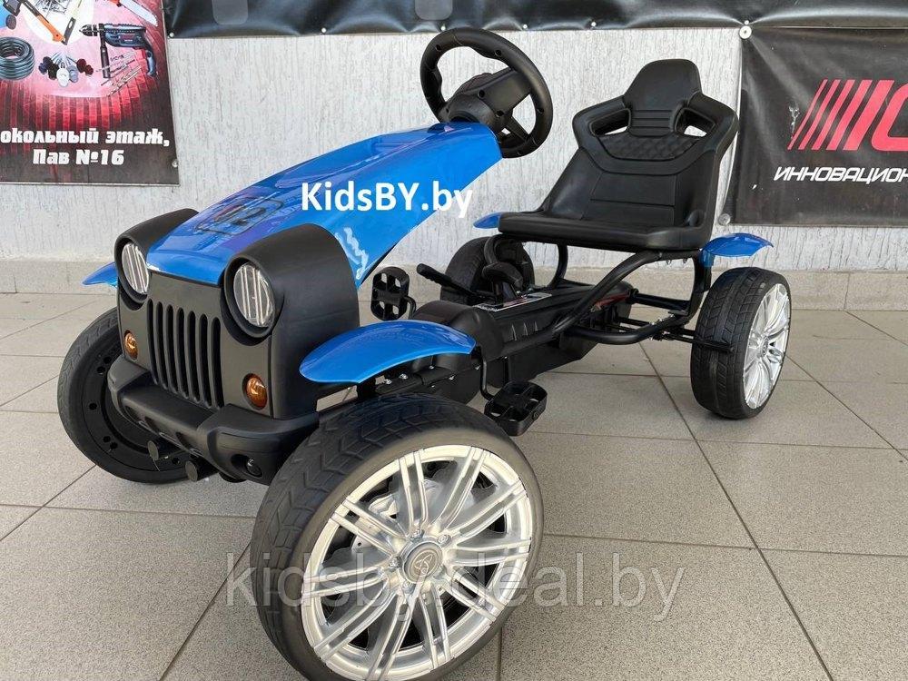 Детская педальная машина RiverToys C222CC (синий) веломобиль, карт - фото 6 - id-p176687410
