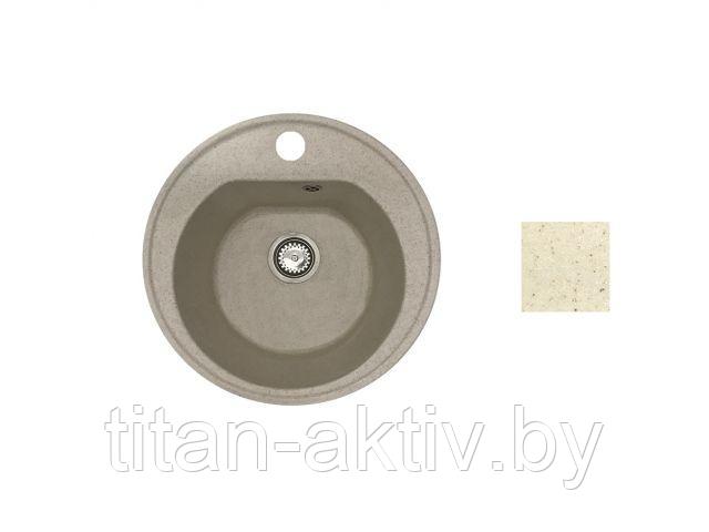 Мойка кухонная из искусственного камня RICHI песочный 510х510 мм, AV Engineering - фото 1 - id-p208896672
