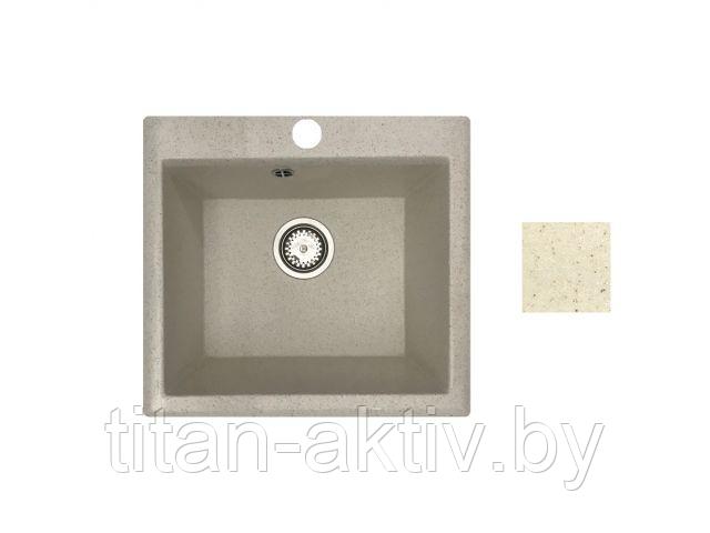 Мойка кухонная из искусственного камня SOLO песочный 500х460 мм, AV Engineering - фото 1 - id-p208896316