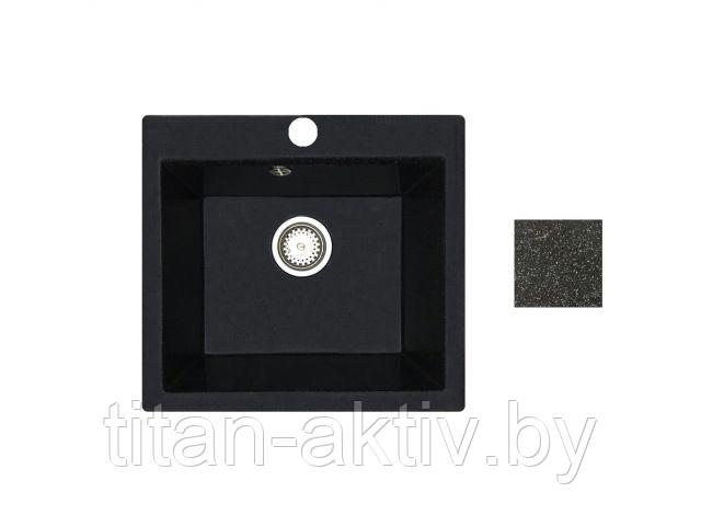 Мойка кухонная из искусственного камня SOLO черный 500х460 мм, AV Engineering - фото 1 - id-p208896406