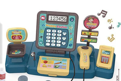 Детский игровой набор касса с кофемашиной для девочек, кассовый аппарат, чек, сканер, весы, аксессуары - фото 1 - id-p166058555