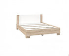 Кровать "Аврора" с основанием 90х200 дуб Сонома/белый, фото 2