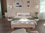 Кровать "Аврора" с основанием 90х200 дуб Сонома/белый, фото 3