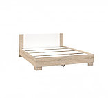 Кровать "Аврора" с основанием 140х200 Дуб Сонома/белый, фото 2