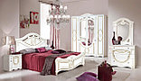 Спальня Александрина Кровать 160 с ламелями Белый/Золото, фото 3