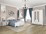 Спальня Барбара Кровать 160 с ламелями Белый/Золото, фото 7