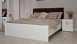 Спальня Миа Кровать 160 МИ с ламелями Белый/Золото, фото 3