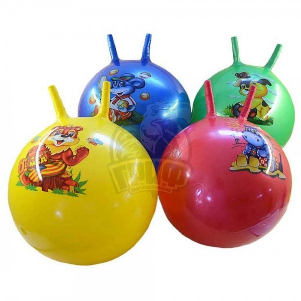 Мяч гимнастический (фитбол) с рожками 55 см (арт. 3-D55) - фото 1 - id-p77565495