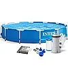 Каркасный бассейн Intex 366х76 см с фильтр насосом Metal Frame 28212, фото 4