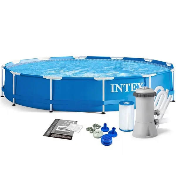 Каркасный бассейн Intex 366х76 см с фильтр насосом Metal Frame 28212 - фото 8 - id-p208914442