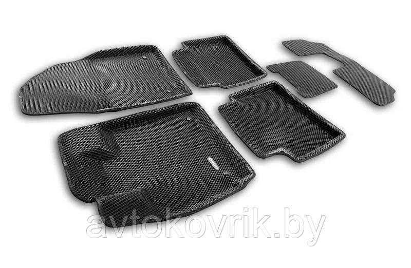 Автомобильные коврики для EXEED VX (2021-) EVA Euromat 3D, Черный