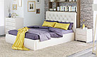 Мягкая кровать Беатриче с подъемником 140х200 кожзам Pearl Shell, фото 3