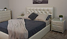 Мягкая кровать Беатриче с подъемником 140х200 кожзам Pearl Shell, фото 6