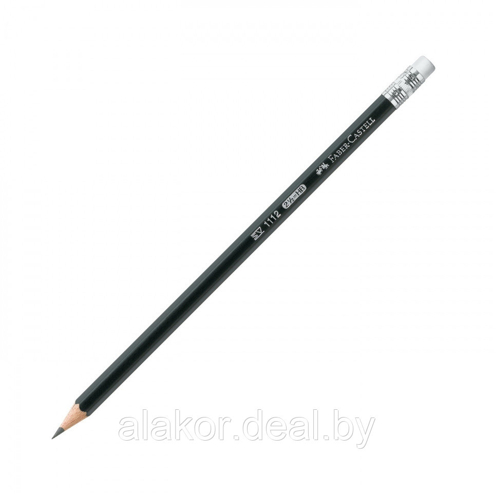 Карандаш простой Faber Castell 111200 HB(c ластиком),черный - фото 1 - id-p208918313