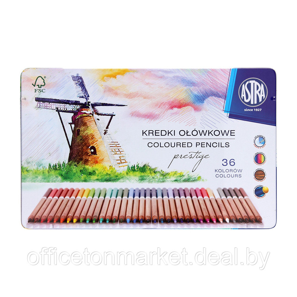Набор цветных карандашей "Prestige", 36 цветов - фото 1 - id-p208916989