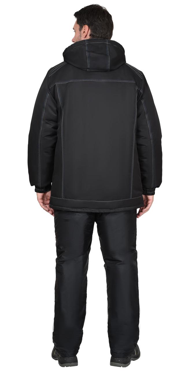 Куртка СИРИУС-АЛЕКС черная с голубой отделкой - фото 3 - id-p208923177