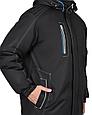 Куртка СИРИУС-АЛЕКС черная с голубой отделкой, фото 4