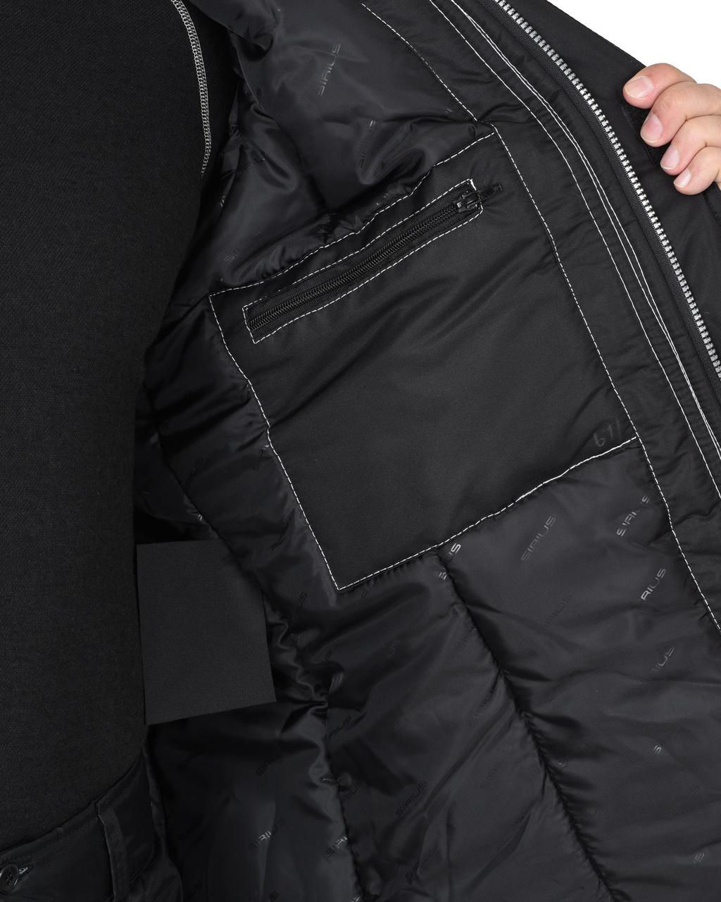 Куртка СИРИУС-АЛЕКС черная с голубой отделкой - фото 5 - id-p208923177