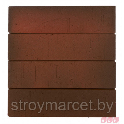 Коллекция "Возрождение". Клинкер фасадный красный флэш "Ричмонд", поверхность винтаж
