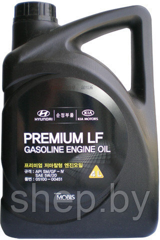 Моторное масло Hyundai-KIA Premium LF Gasoline 5W20 4L - фото 1 - id-p208924753