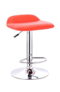 Стул барный Асти хром, стулья ASTI Chrome в коже ECO (красный кремовый) - фото 6 - id-p148743256