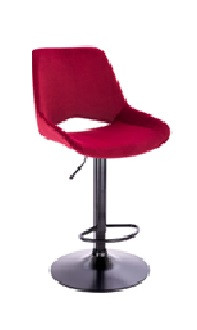 Стул барный Асти хром, стулья ASTI Chrome в коже ECO (красный кремовый) - фото 9 - id-p148743256