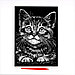 Гравюра «Котёнок» с металлическим эффектом «серебро» А4, фото 3