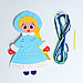 Новый год,вышивка пряжей «Снегурочка» на картоне с пластиковой иглой, фото 2