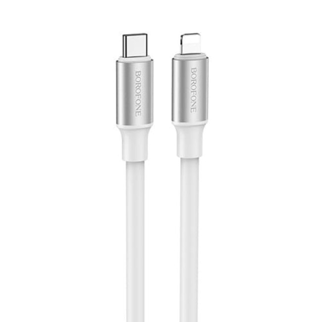 USB кабель Borofone BX82 Bountiful PD Type-C+ Lighting длина 1 метр (Белый) - фото 1 - id-p208926898
