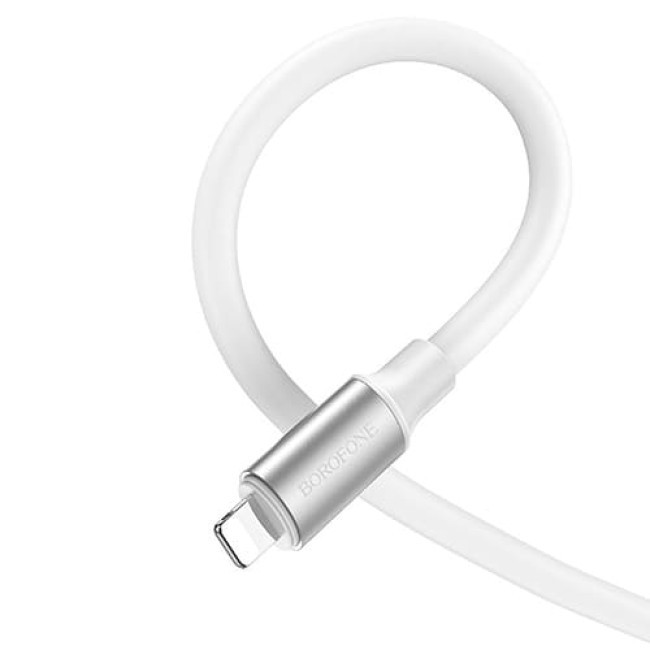 USB кабель Borofone BX82 Bountiful PD Type-C+ Lighting длина 1 метр (Белый) - фото 2 - id-p208926898