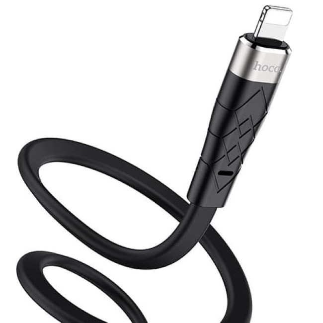 USB кабель Hoco X53 Angel Lightning, длина 1 метр (Черный) - фото 1 - id-p208926940