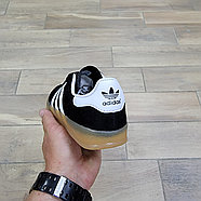 Кроссовки Adidas Gazelle Indoor Black White Gum, фото 4