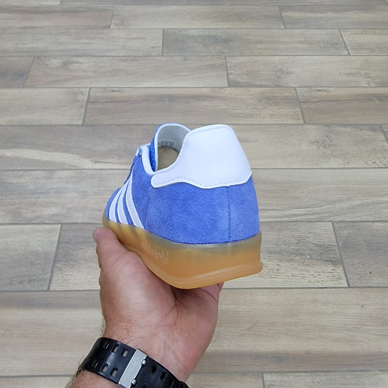 Кроссовки Wmns Adidas Gazelle Indoor Blue Fusion Gum - фото 4 - id-p208929827