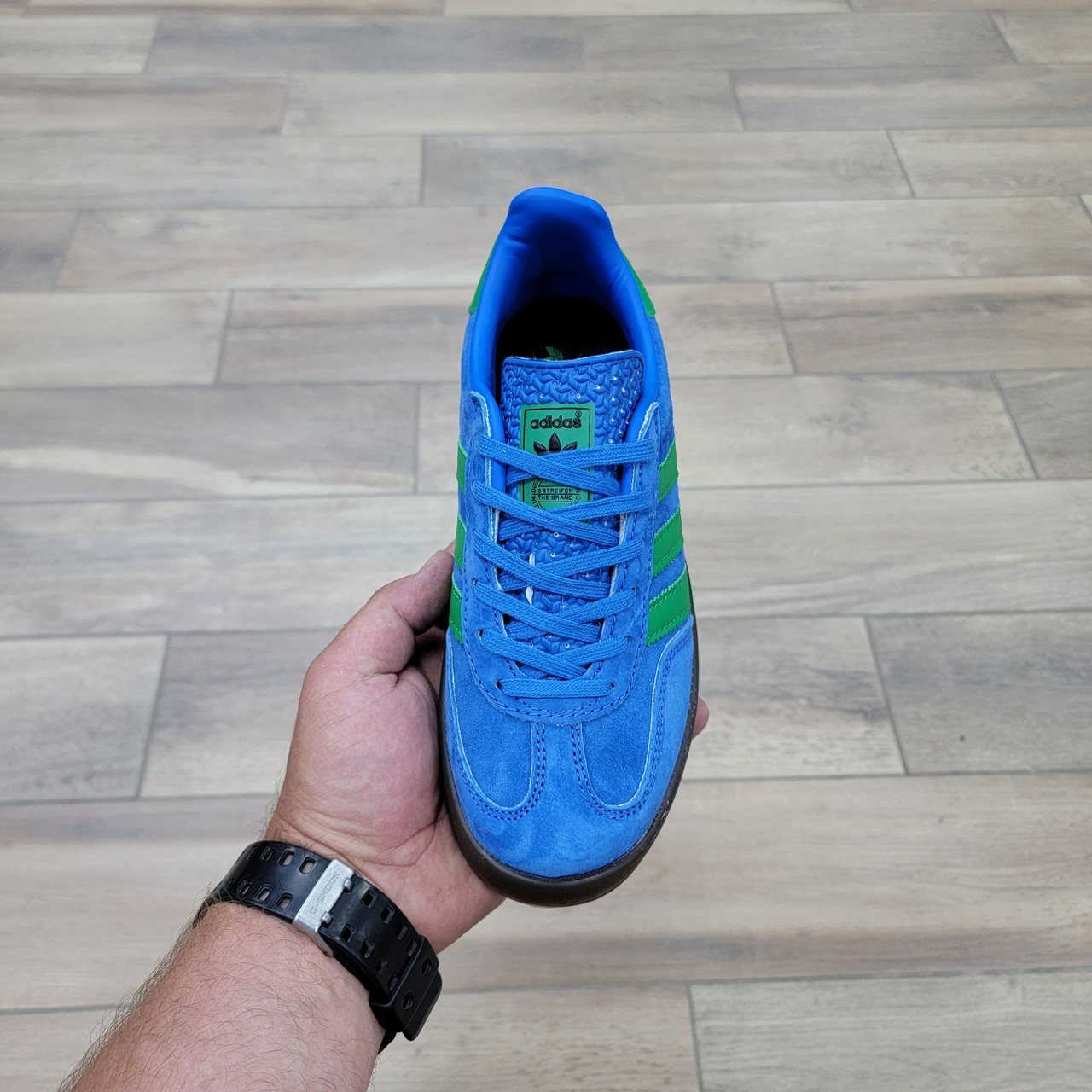 Кроссовки Wmns Adidas Gazelle Indoor Blue Green - фото 3 - id-p208929956
