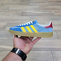 Кроссовки Wmns Adidas X Gucci Gazelle Light Blue Suede