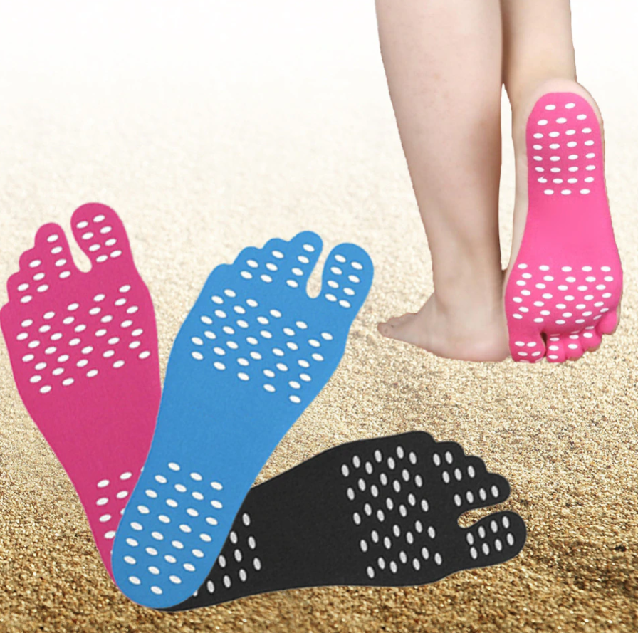 Наклейки на ступни ног 1 пара для пляжа, бассейна / Против песка и скольжения - фото 8 - id-p208930578